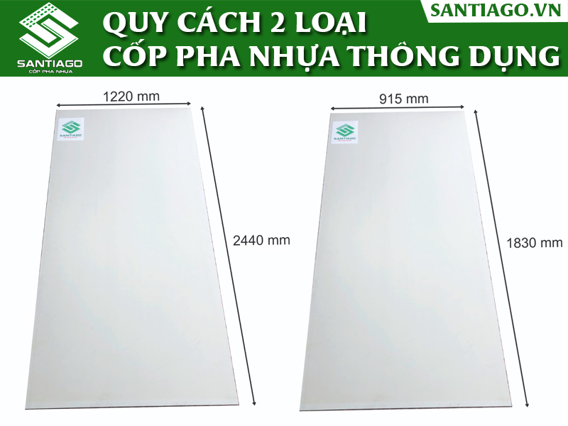 quy cách sản phẩm coppha nhựa santiago tại hà nội